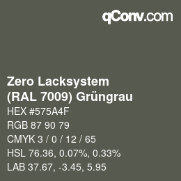 Color code: Zero Lacksystem - (RAL 7009) Grüngrau | qconv.com