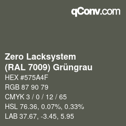 Code couleur: Zero Lacksystem - (RAL 7009) Grüngrau | qconv.com