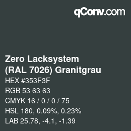 Farbcode: Zero Lacksystem - (RAL 7026) Granitgrau | qconv.com