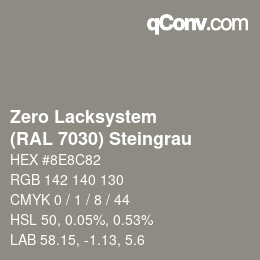 Code couleur: Zero Lacksystem - (RAL 7030) Steingrau | qconv.com