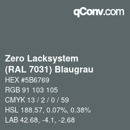 Farbcode: Zero Lacksystem - (RAL 7031) Blaugrau | qconv.com