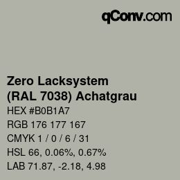 Code couleur: Zero Lacksystem - (RAL 7038) Achatgrau | qconv.com