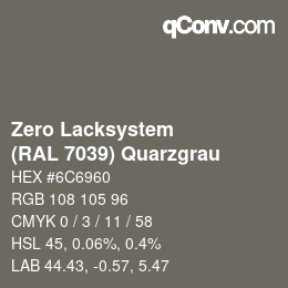 Farbcode: Zero Lacksystem - (RAL 7039) Quarzgrau | qconv.com