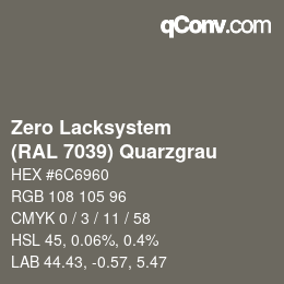 Code couleur: Zero Lacksystem - (RAL 7039) Quarzgrau | qconv.com