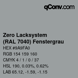 Color code: Zero Lacksystem - (RAL 7040) Fenstergrau | qconv.com