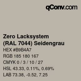 Código de color: Zero Lacksystem - (RAL 7044) Seidengrau | qconv.com