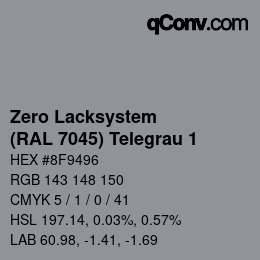 Farbcode: Zero Lacksystem - (RAL 7045) Telegrau 1 | qconv.com