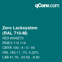 Color code: Zero Lacksystem - (RAL 710-M) | qconv.com