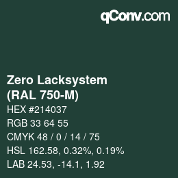 Color code: Zero Lacksystem - (RAL 750-M) | qconv.com