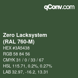 Color code: Zero Lacksystem - (RAL 760-M) | qconv.com