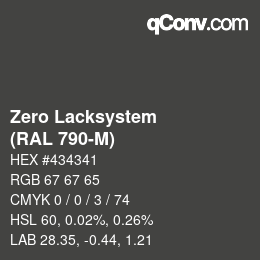 Color code: Zero Lacksystem - (RAL 790-M) | qconv.com