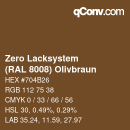 Farbcode: Zero Lacksystem - (RAL 8008) Olivbraun | qconv.com