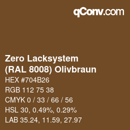 Color code: Zero Lacksystem - (RAL 8008) Olivbraun | qconv.com