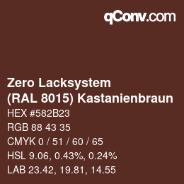 Farbcode: Zero Lacksystem - (RAL 8015) Kastanienbraun | qconv.com