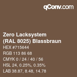 Color code: Zero Lacksystem - (RAL 8025) Blassbraun | qconv.com