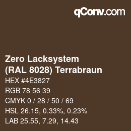 Código de color: Zero Lacksystem - (RAL 8028) Terrabraun | qconv.com