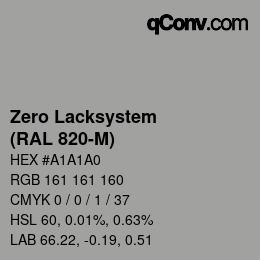 Code couleur: Zero Lacksystem - (RAL 820-M) | qconv.com