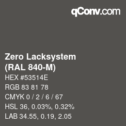 Código de color: Zero Lacksystem - (RAL 840-M) | qconv.com