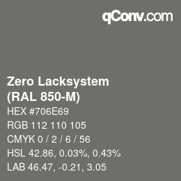 Farbcode: Zero Lacksystem - (RAL 850-M) | qconv.com