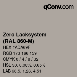 Color code: Zero Lacksystem - (RAL 860-M) | qconv.com