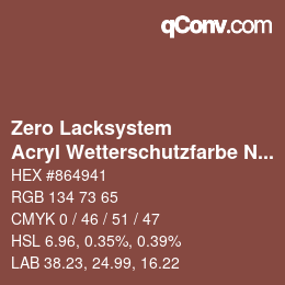 Farbcode: Zero Lacksystem - Acryl Wetterschutzfarbe Nr. 34 Englischrot | qconv.com