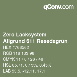 Farbcode: Zero Lacksystem - Allgrund 611 Resedagrün | qconv.com