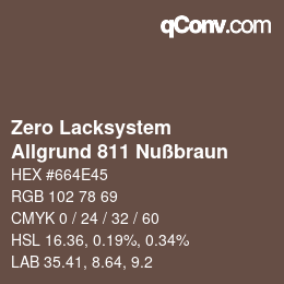 カラーコード: Zero Lacksystem - Allgrund 811 Nußbraun | qconv.com