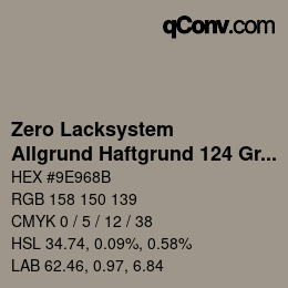 カラーコード: Zero Lacksystem - Allgrund Haftgrund 124 Grau | qconv.com