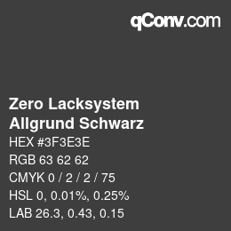 Farbcode: Zero Lacksystem - Allgrund Schwarz | qconv.com