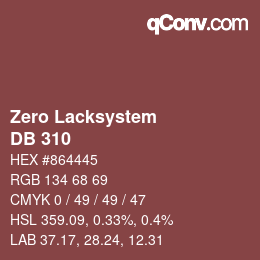カラーコード: Zero Lacksystem - DB 310 | qconv.com