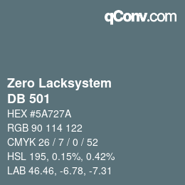Code couleur: Zero Lacksystem - DB 501 | qconv.com
