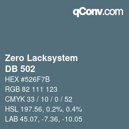 Farbcode: Zero Lacksystem - DB 502 | qconv.com