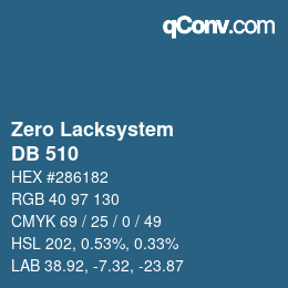 Color code: Zero Lacksystem - DB 510 | qconv.com