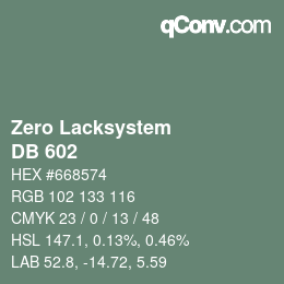 Color code: Zero Lacksystem - DB 602 | qconv.com
