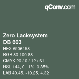 Color code: Zero Lacksystem - DB 603 | qconv.com