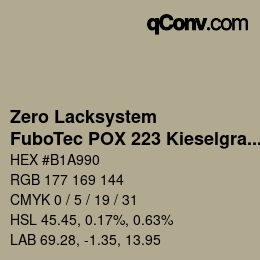 Código de color: Zero Lacksystem - FuboTec POX 223 Kieselgrau | qconv.com