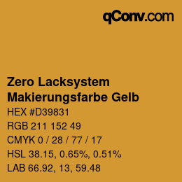 Farbcode: Zero Lacksystem - Makierungsfarbe Gelb | qconv.com