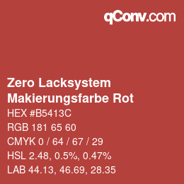 Farbcode: Zero Lacksystem - Makierungsfarbe Rot | qconv.com