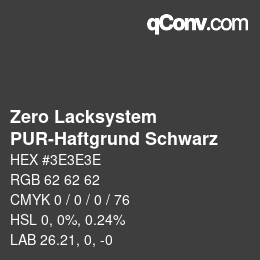 Farbcode: Zero Lacksystem - PUR-Haftgrund Schwarz | qconv.com