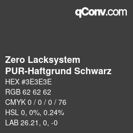 Código de color: Zero Lacksystem - PUR-Haftgrund Schwarz | qconv.com