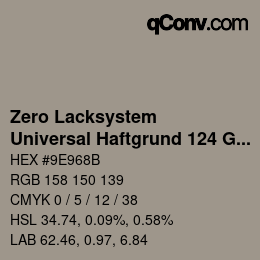 Código de color: Zero Lacksystem - Universal Haftgrund 124 Grau | qconv.com