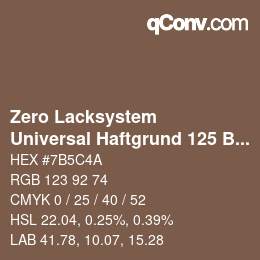 Farbcode: Zero Lacksystem - Universal Haftgrund 125 Braun | qconv.com