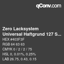 Farbcode: Zero Lacksystem - Universal Haftgrund 127 Schwarz | qconv.com