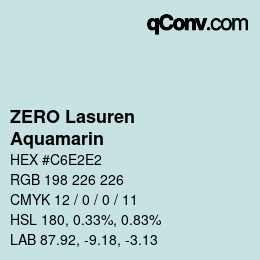 Farbcode: ZERO Lasuren - Aquamarin | qconv.com