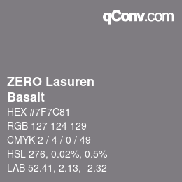 カラーコード: ZERO Lasuren - Basalt | qconv.com