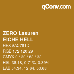 Código de color: ZERO Lasuren - EICHE HELL | qconv.com