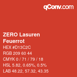 Farbcode: ZERO Lasuren - Feuerrot | qconv.com