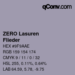 Código de color: ZERO Lasuren - Flieder | qconv.com