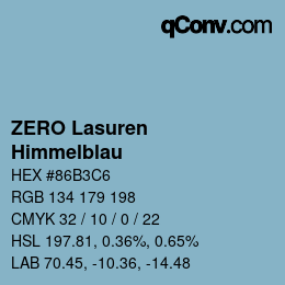 Código de color: ZERO Lasuren - Himmelblau | qconv.com