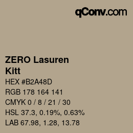 カラーコード: ZERO Lasuren - Kitt | qconv.com